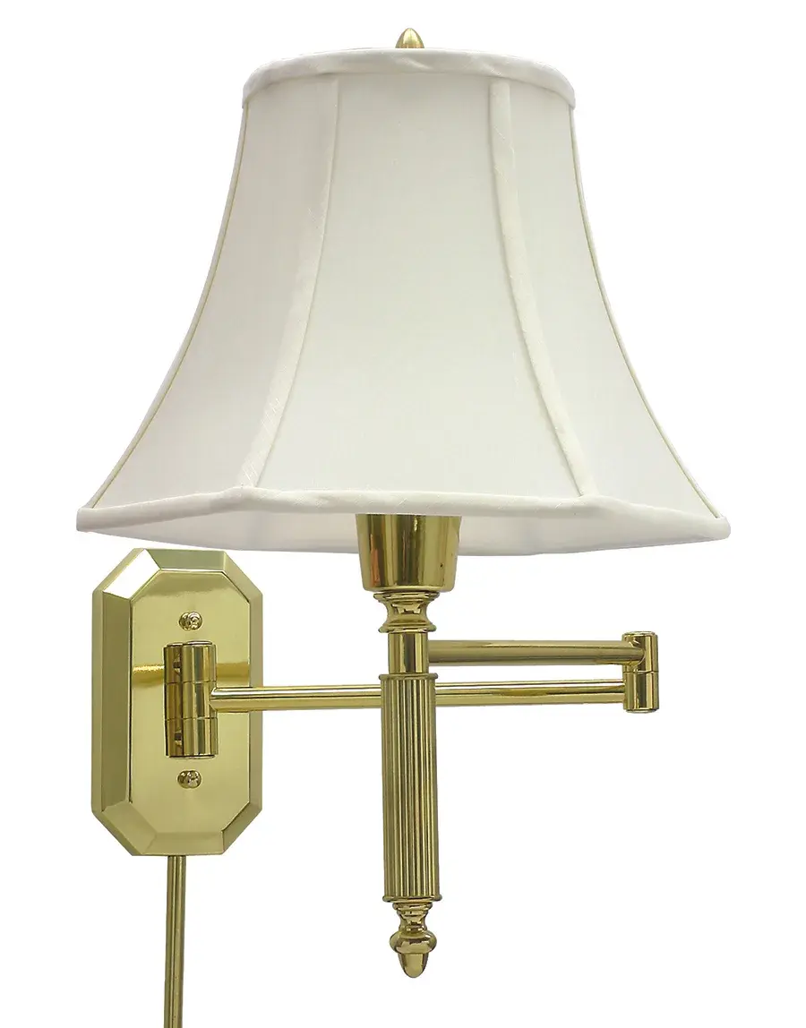 Swing Arm Wall Lamp in Polished Brass