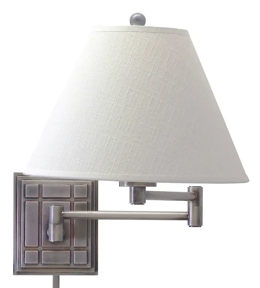 Swing Arm Wall Lamp in Antique Silver