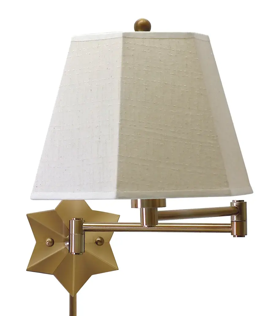 Swing Arm Wall Lamp in Antique Brass