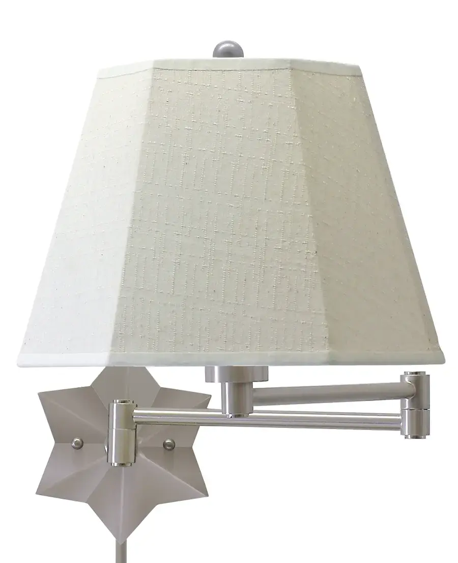 Swing Arm Wall Lamp in Antique Silver
