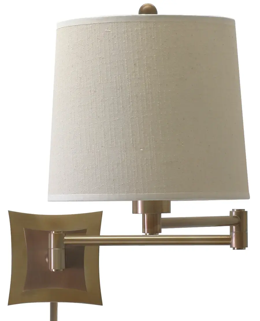 Swing Arm Wall Lamp in Antique Brass