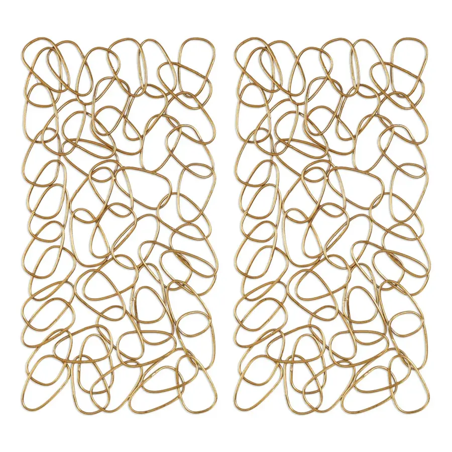 In The Loop Wall Art in Gold Silver Leaf