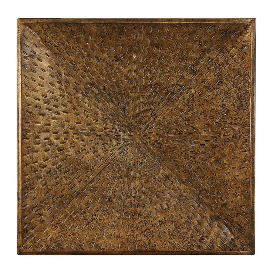 Blaise Pierced Iron Wall Art in Antique Bronze