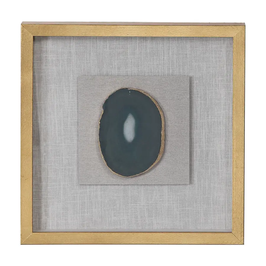 Keeva Shadow Box Wall Art in Gold Leaf
