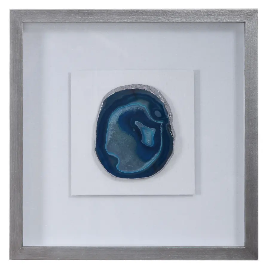Kalia Blue Agate Shadow Box Wall Decor