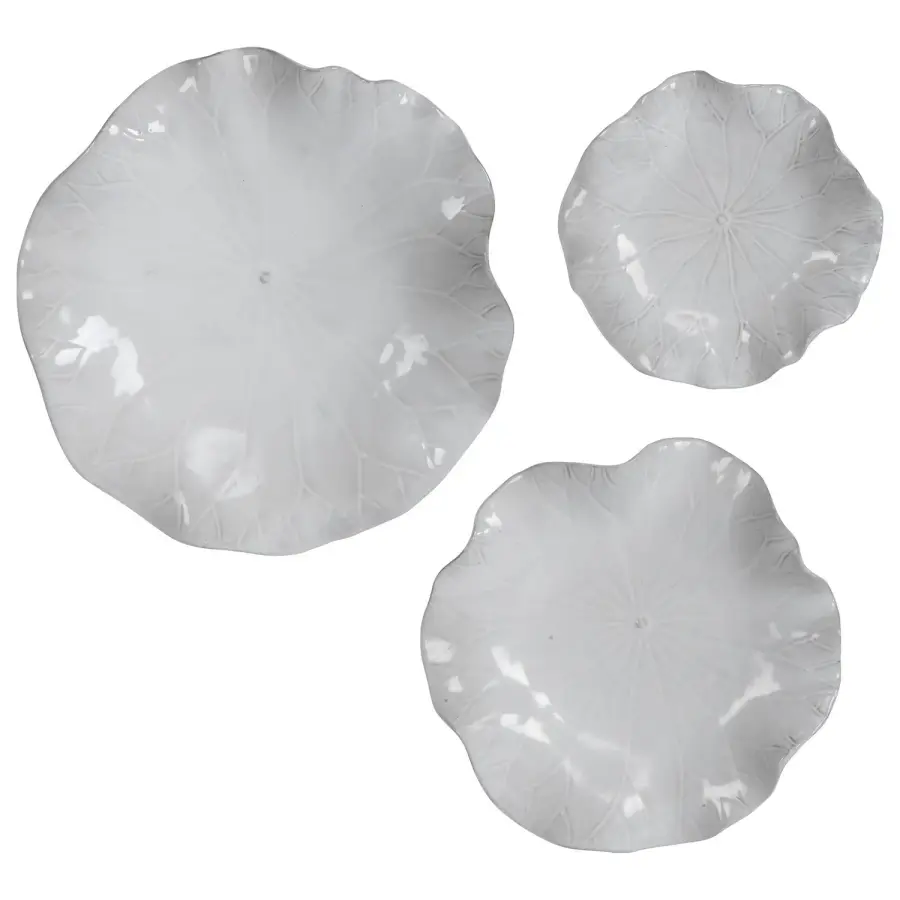 Abella Wall Decor, Set of 3 in White