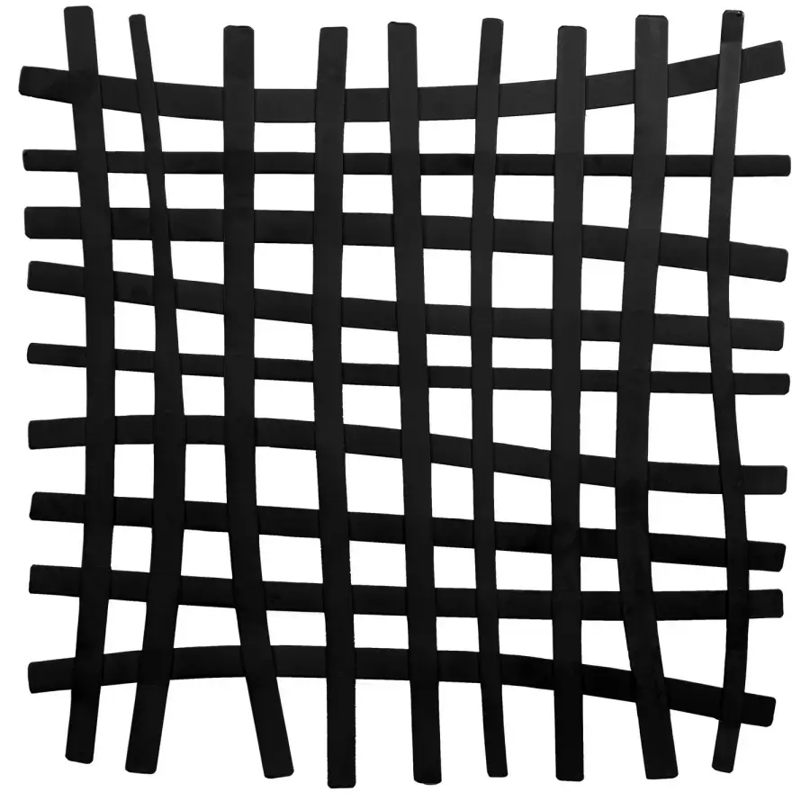 Gridlines Wall Decor in Matte Black