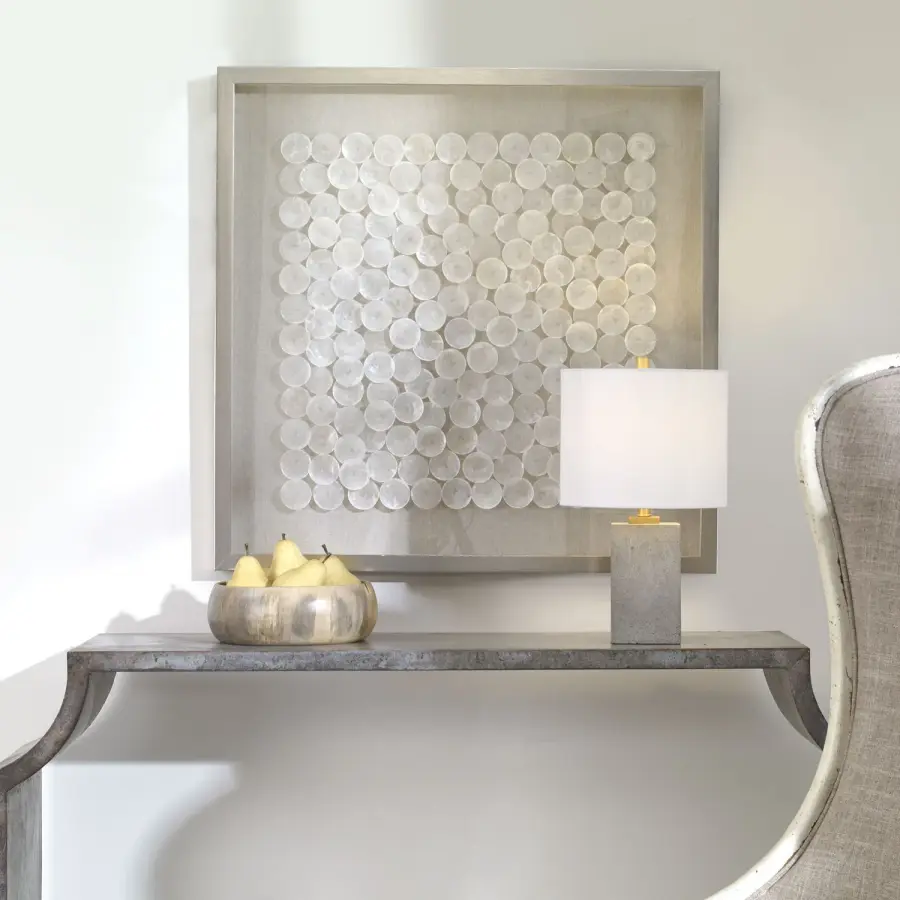 Roxas Shadow Box Wall Art in Brushed Silver
