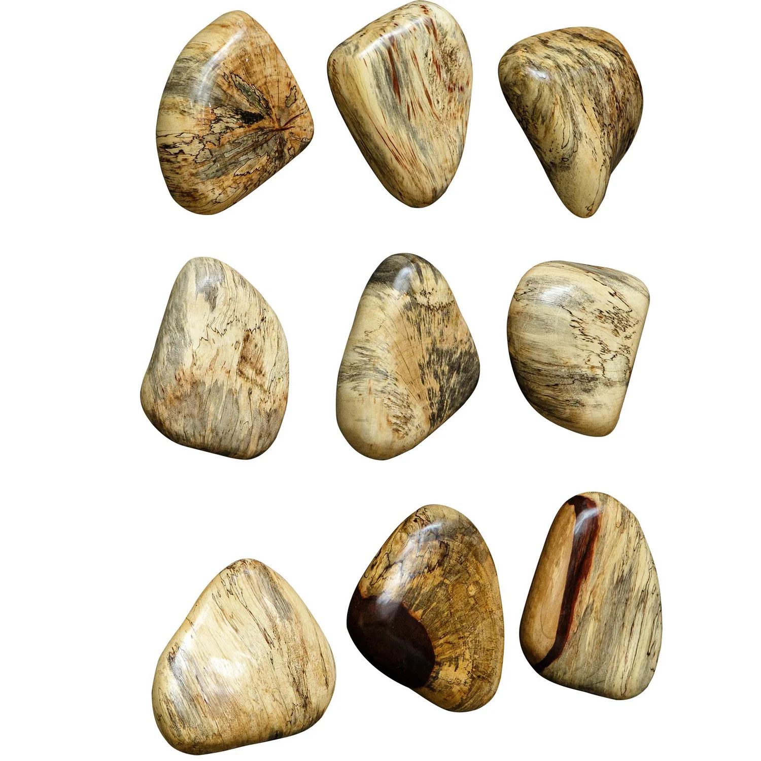 Pebbles Wall Decor, Set of 9 in Natural Blonde