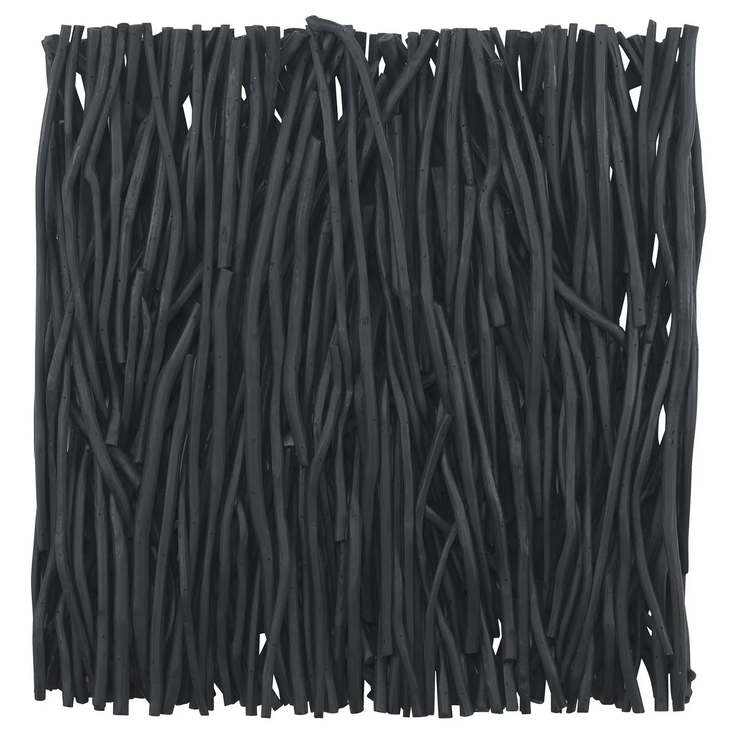 Gathered Teak Wall Decor in Black