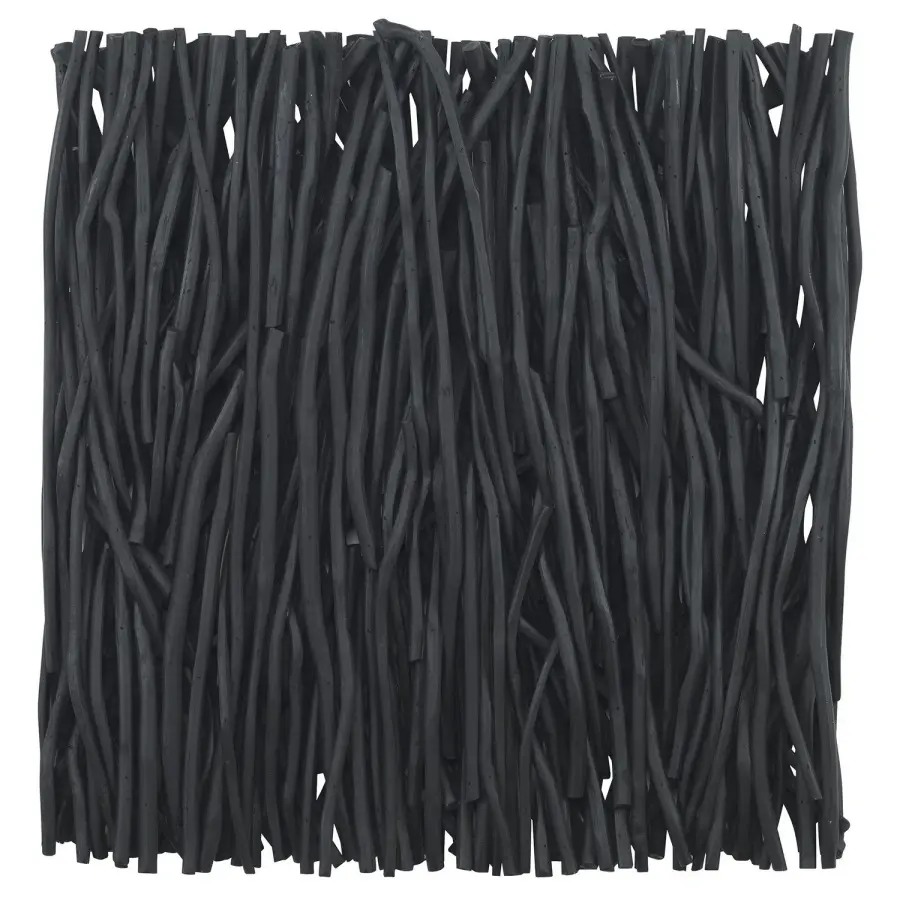 Gathered Teak Wall Decor in Black