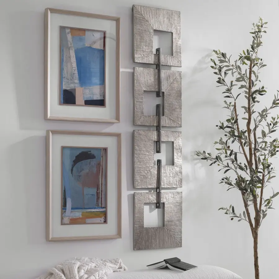 Linked Wall Decor in Champagne Gold