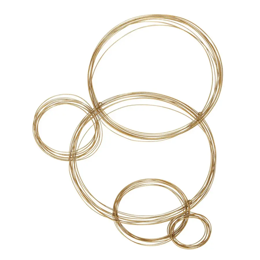 Golden Bubbles Wall Decor in Antique Gold Leaf