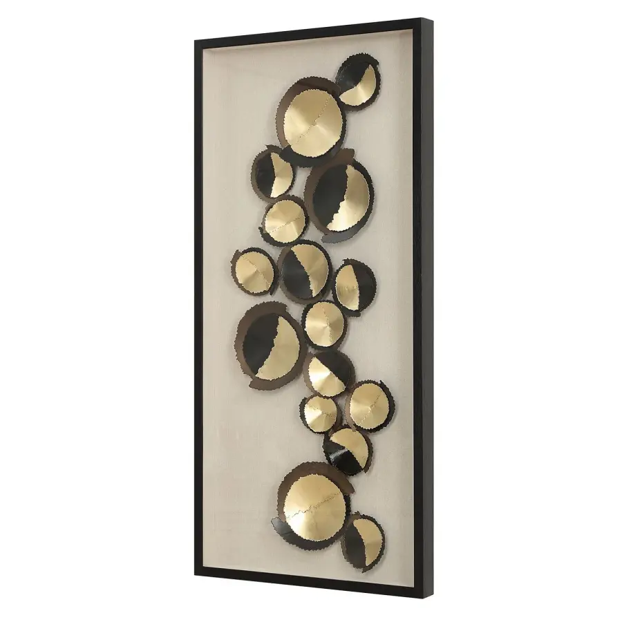 Uttermost Golden Hour Box in Satin Black Wall Art
