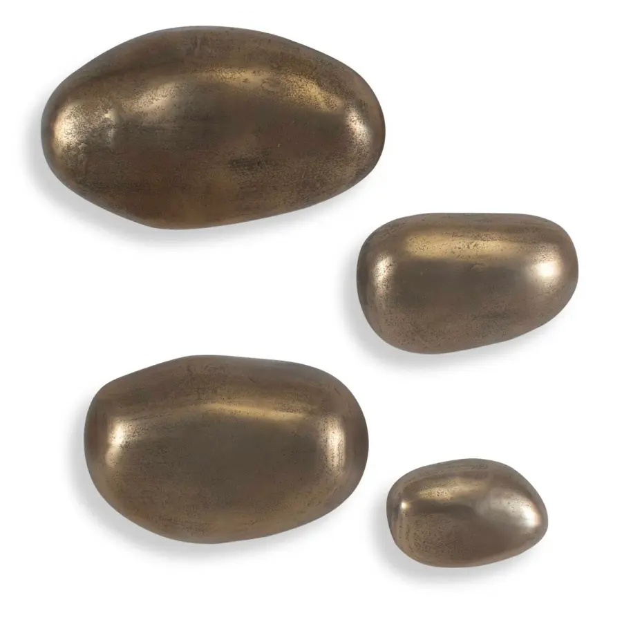 Set In Stone Wall Art in Antique Brass