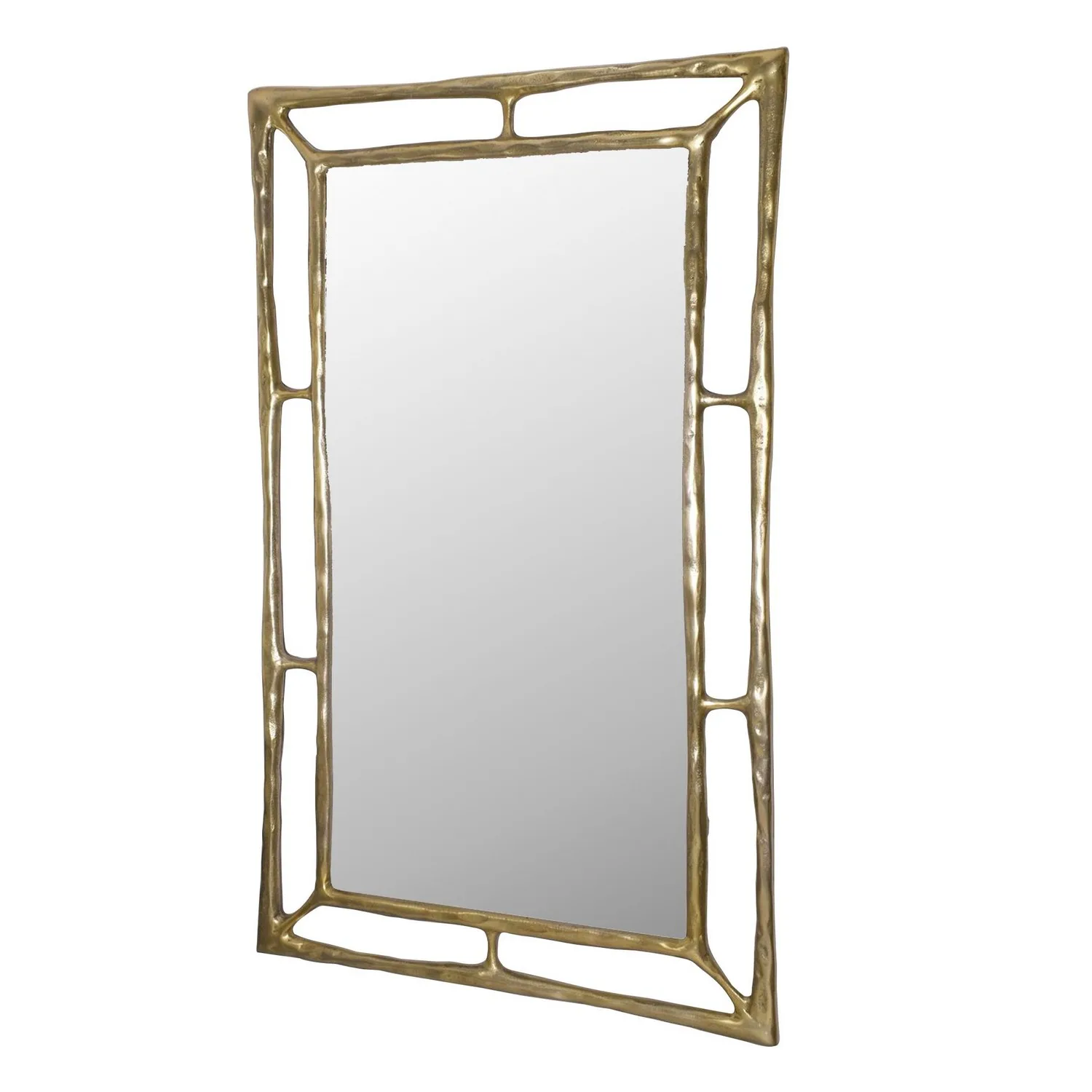 Felix Mirror in Antiqued Brass