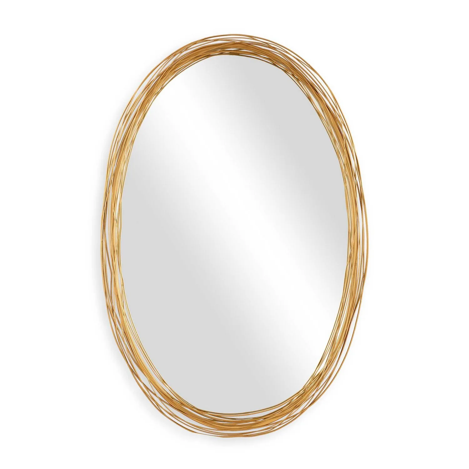 Gillian Oval Mirror in Brushed Gold