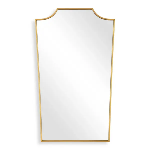 The Demure Mirror Features A Classic, Feminine Silhouette With An Elegant Antique Gold Leaf Finish, Adding A Touch Of Timeless Sophistication To Any Space. Collection: Demure Finish: Antiqued Gold Leaf Width: 24.00" Height: 40.00" Length: 0.75" Weight: 20.28 lb Extension from Wall: 0.75" Material: Mirror, Mdf Country of Origin: Cambodia Safety Rating: Indoor Only