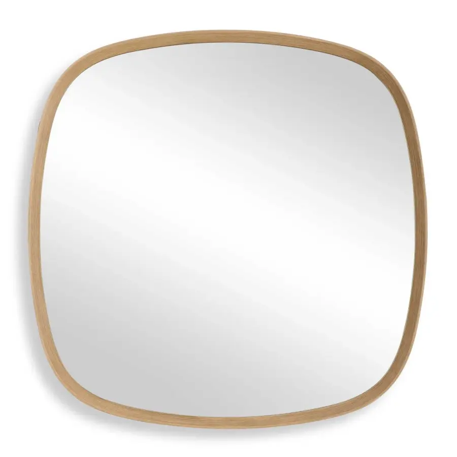 Novell Round Mirror in Light Natural Pine