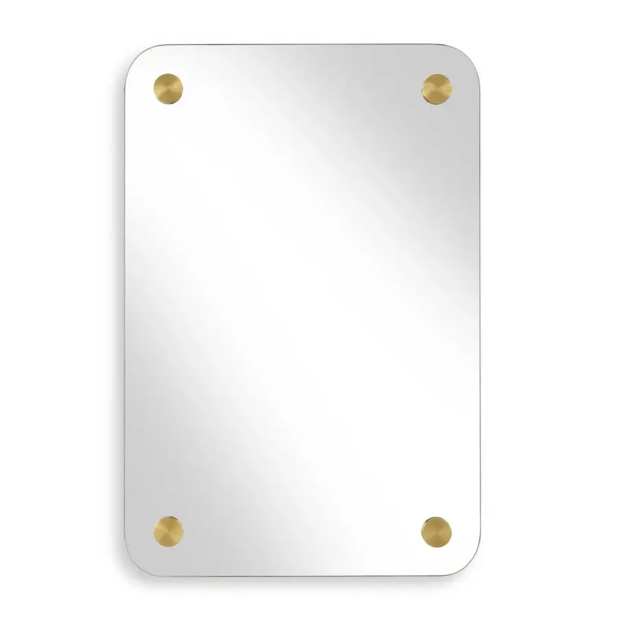 Hamrick Frameless Mirror in Brass