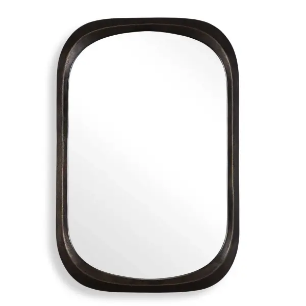Crafted From Cast Aluminum And Finished In Dark Bronze, The Malone Mirror Features Subtle Texture And Imperfections For A Hand Crafted Appeal. May Be Hung Horizontal Or Vertical. Collection: Malone Finish: Dark Bronze Width: 24.00" Height: 36.50" Length: 1.50" Weight: 27.73 lb Extension from Wall: 1.50" Material: Aluminum , Glass , Mdf , Iron Country of Origin: India Safety Rating: Indoor Only