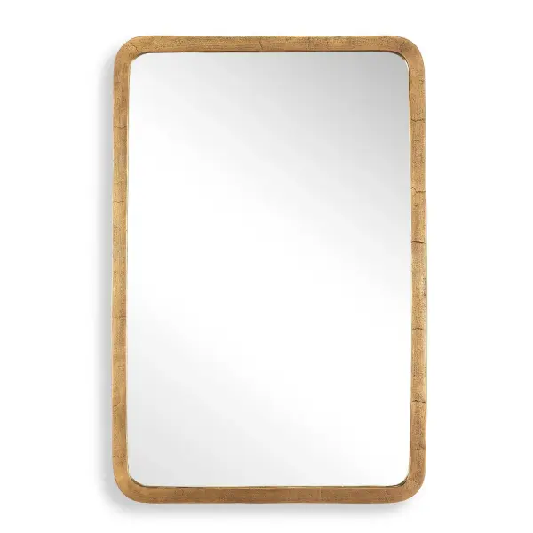 The Vestry Mirror Is Crafted From Cast Aluminum Featuring Subtle Pitted Texture And Slight Imperfections For A Hand-crafted Appeal, Finished In A Plated Antique Brass. May Be Hung Horizontal Or Vertical. Collection: Vestry Finish: Antique Brass Width: 24.00" Height: 35.50" Length: 0.75" Weight: 21.10 lb Extension from Wall: 0.75" Material: Aluminum, Glass, Mdf Country of Origin: India Safety Rating: Indoor Only