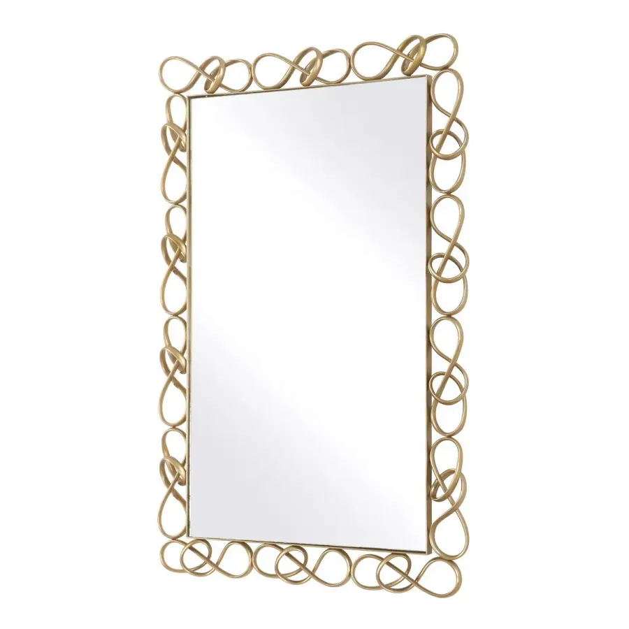 Twist It Mirror in Antique Brass