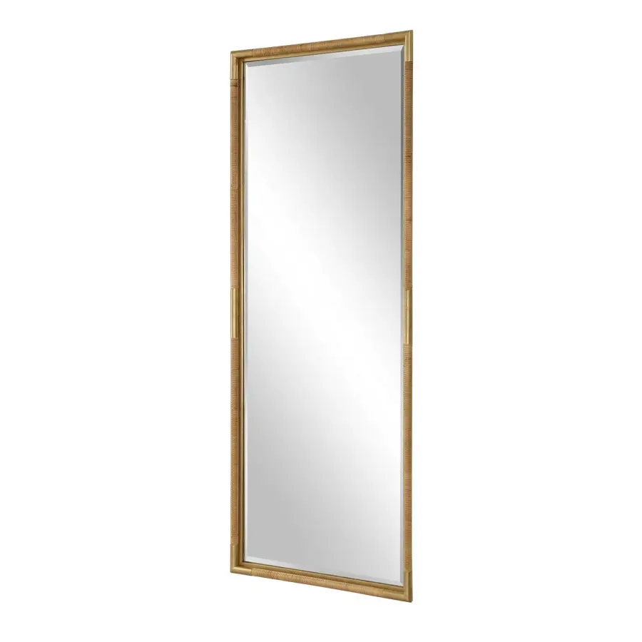 Kampar Tall Mirror in Antiqued Gold