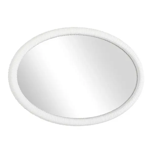 The Bali Oval Mirror Is Finished In Matte White, Featuring A Distinctive, Organically Ribbed Frame, Adding A Modern Textural Touch. May Be Hung Horizontal Or Vertical. Collection: Bali Designer: Grace Feyock Finish: Matte White Width: 24.20" Height: 35.80" Length: 2.00" Weight: 18.00 lb Material: PU, MDF, MIRROR Country of Origin: Vietnam Safety Rating: Indoor Only