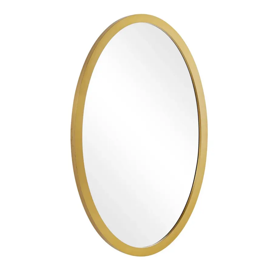 Elstree Oval Mirror in Antique Brass