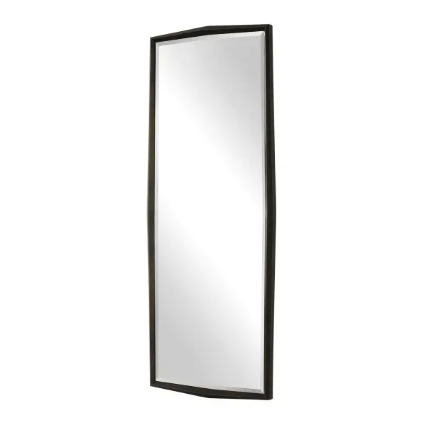 The On Point Tall Mirror Features A Faceted Profile Crafted In A Solid Wood Frame. Each Of The Four Sides Gracefully Bows Out, Enhancing The Dark Bronze Finish. The Petite 3/4" Bevel Elegantly Follows The Frame's Contours, Elevating Its Appeal And Adding A Touch Of Sophistication To Any Space. May Be Hung Horizontal Or Vertical. Collection: On Point Designer: John Kowalski Finish: Solid Wood Width: 30.00" Height: 76.00" Length: 3.00" Weight: 90.00 lb Material: Mirror, Mdf Country of Origin: China Safety Rating: Indoor Only