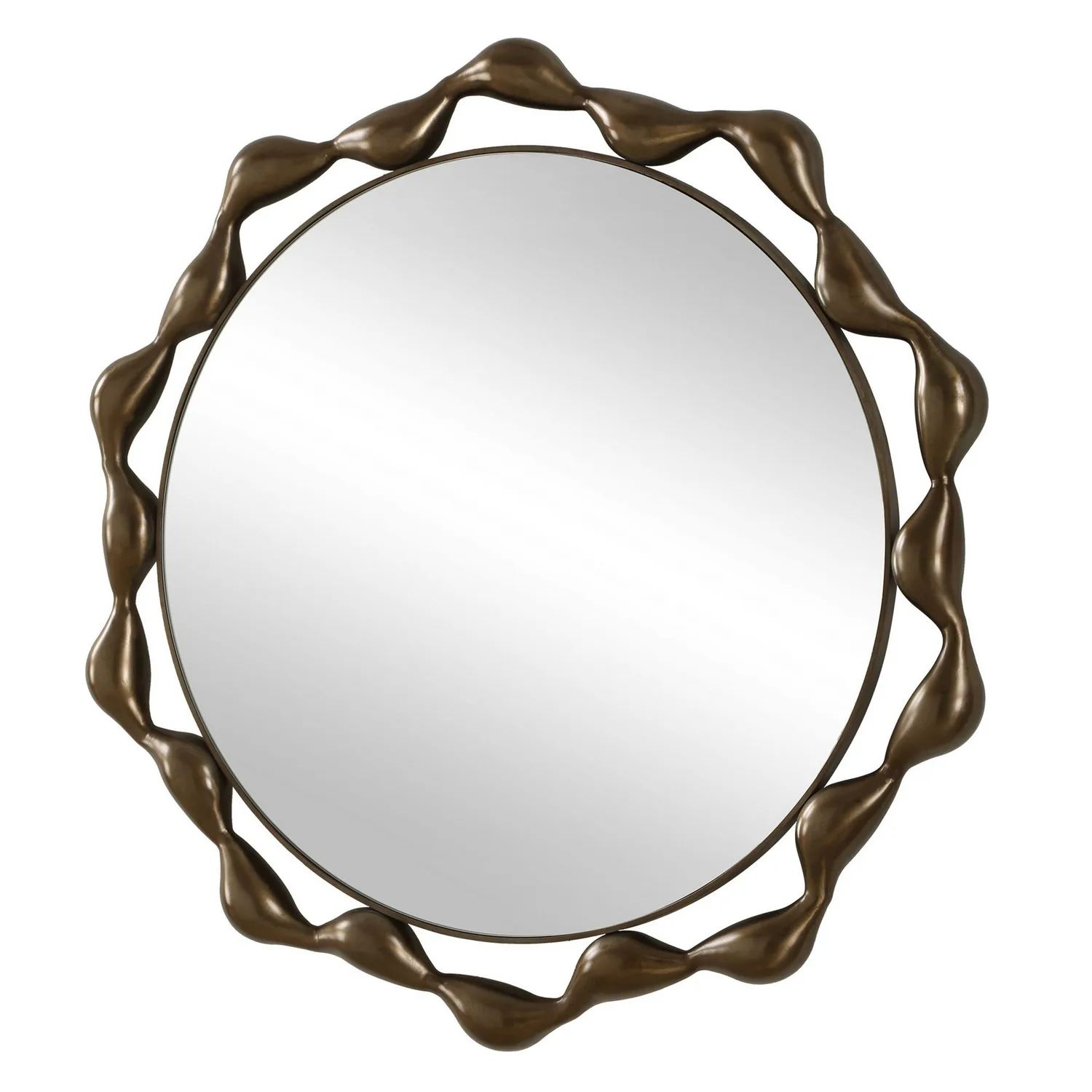 Remolino Mirror in Plated Warm Bronze