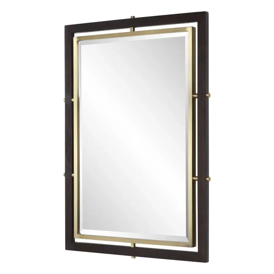 Bach Mirror in Antique Brass