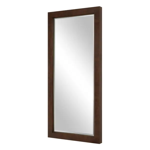 The Durant Tall Mirror Features A Stunning Burl Veneer Frame, Showcasing The Natural Grain, Accented By An Iron Inner Ledge Finished In Antique Dark Bronze. Mirror Has A Generous 1.25" Bevel. May Be Hung Horizontal Or Vertical. Collection: Durant Designer: Grace Feyock Finish: Dark Bronze Width: 33.50" Height: 73.25" Length: 3.13" Weight: 66.00 lb Material: MDF, GLASS, VENEER, IRON Country of Origin: China Safety Rating: Indoor Only