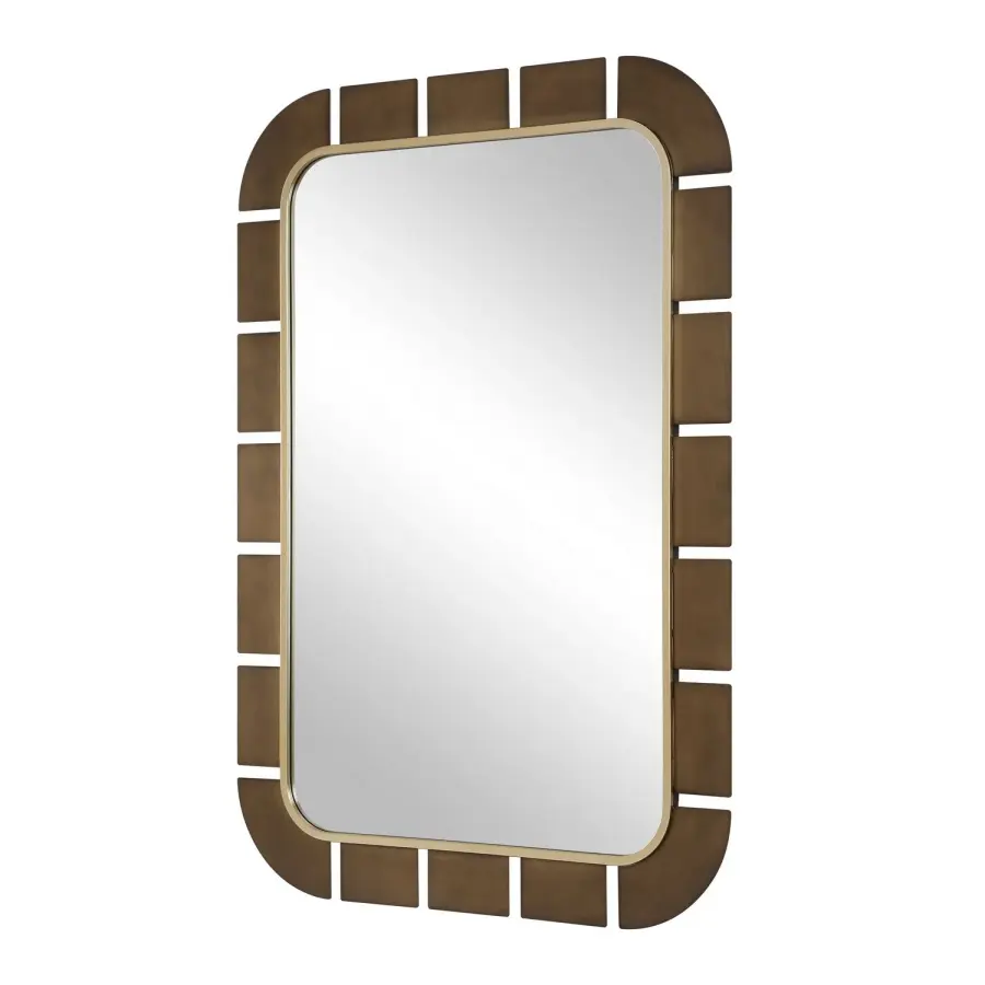 Segment Mirror in Dark Bronze