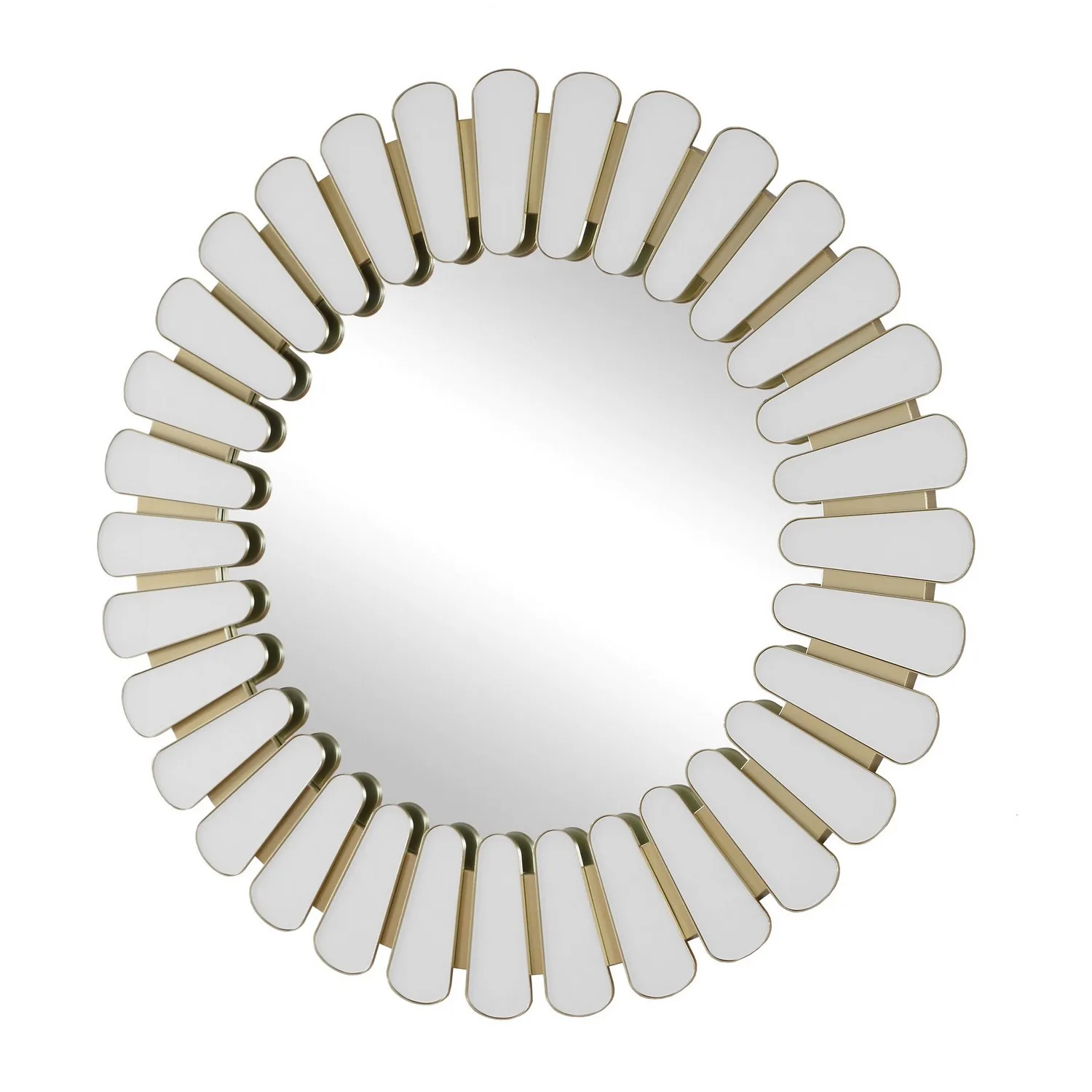 Miran Round Mirror in Antique Gold