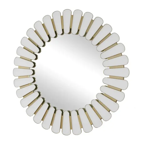 Miran Round Mirror in Antique Gold