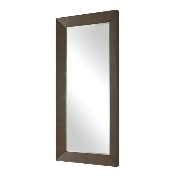 This Simple, Classic Tall Mirror Features A Substantial, Wide Frame Crafted From Natural Walnut Veneer. May Be Hung Horizontal Or Vertical. Collection: Pearce Designer: Grace Feyock Finish: Natural Walnut Width: 38.25" Height: 81.75" Length: 3.13" Weight: 67.00 lb Material: MDF, GLASS, WALNUT VENEER Country of Origin: China Safety Rating: Indoor Only