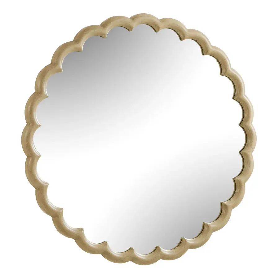 Cerrito Round Mirror in Warm Ivory
