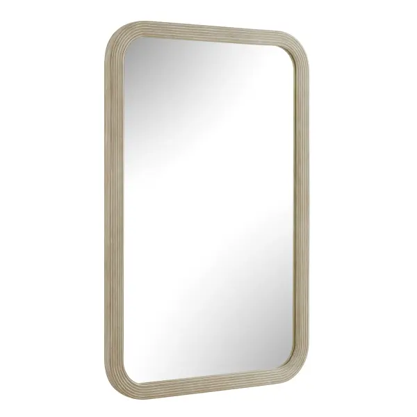 The Emari Mirror Features A Solid Wood Frame With Elegant Reeded Detailing On The Face. The Light Warm Gray Finish Is Enhanced By An Antique White Glaze, Creating A Soft And Airy Aesthetic. Mirror Has A Generous 1" Bevel. May Be Hung Horizontal Or Vertical. Collection: Emari Designer: Renee Wightman Finish: Gray Width: 30.00" Height: 46.00" Length: 2.00" Weight: 41.89 lb Material: Mirror,Resin,Alder Solid,MDF Country of Origin: Vietnam Safety Rating: Indoor Only