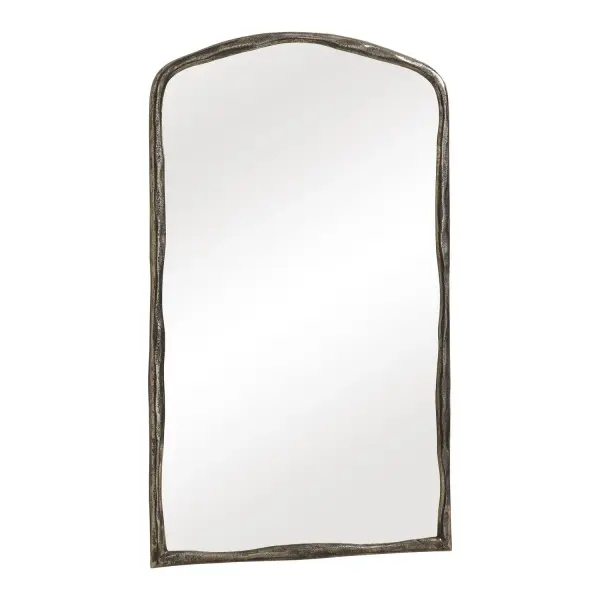 Featuring A Striking Arched Silhouette, This Piece Is Crafted From Pitted Cast Aluminum With A Hand-forged Texture And Finished In Plated Antique Nickel, Blending Vintage Character With Modern Sophistication. Collection: Hammered Arch Finish: Antique Nickel Width: 24.00" Height: 40.00" Length: 1.25" Weight: 30.00 lb Material: ALUMINIUM,MIRROR,MDF Country of Origin: India Safety Rating: Indoor Only