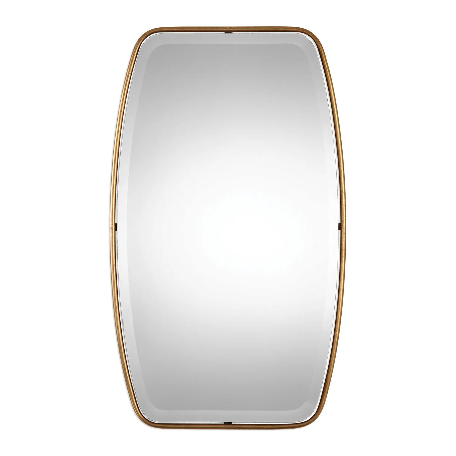 Canillo Mirror in Antiqued Gold Leaf