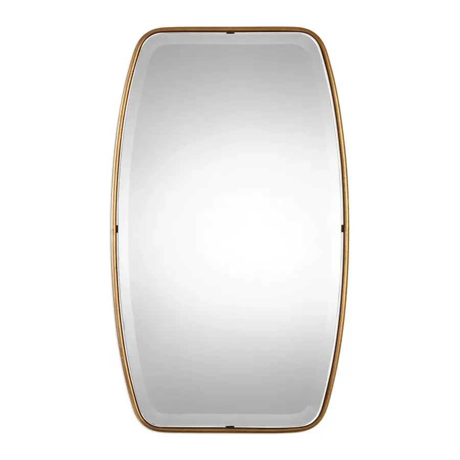 Canillo Mirror in Antiqued Gold Leaf