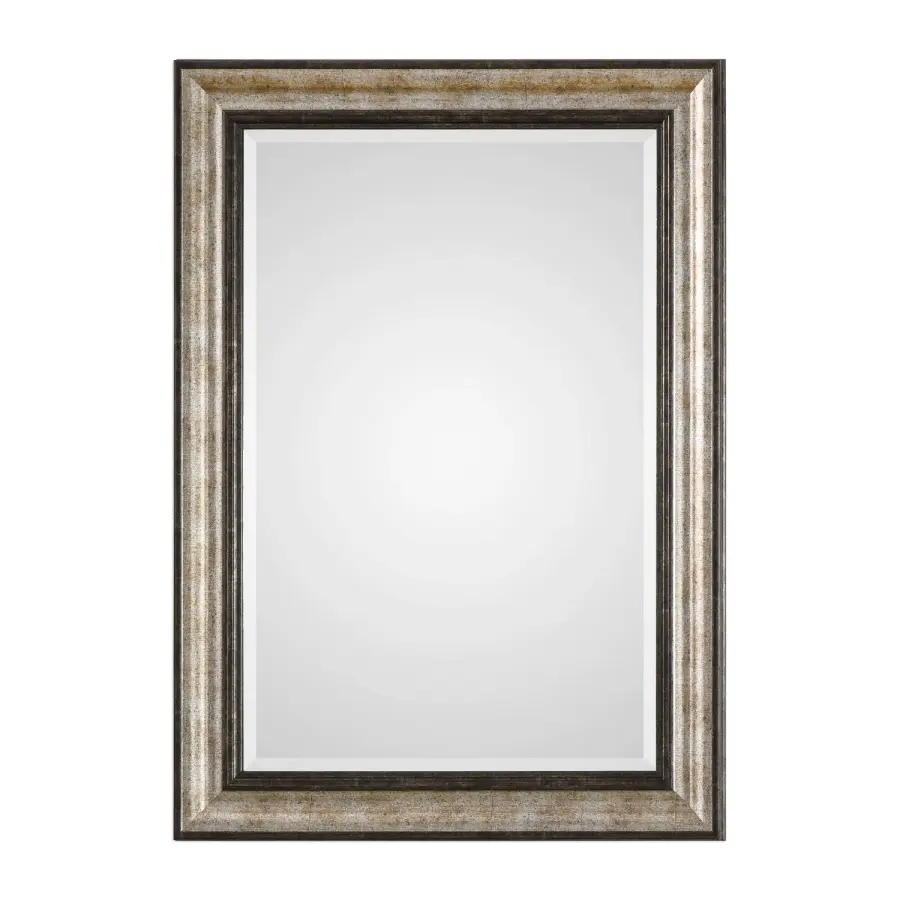 Shefford Wall Mirror in Antiqued Metallic Silver