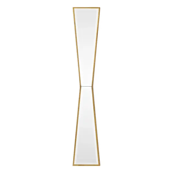 This Bow Tie Design Features A Solid Wood Frame Showcasing A Delicate Profile, Hand Finished In A Lightly Antiqued Gold Leaf. Mirror Is Beveled And May Be Hung Horizontal Or Vertical. Sold Individually. Collection: Corbata Designer: David Frisch Finish: Antiqued Gold Leaf Width: 10.00" Height: 60.00" Length: 1.63" Weight: 10.00 lb Extension from Wall: 1.63" Material: Mdf, Mirror Country of Origin: China Safety Rating: Indoor Only