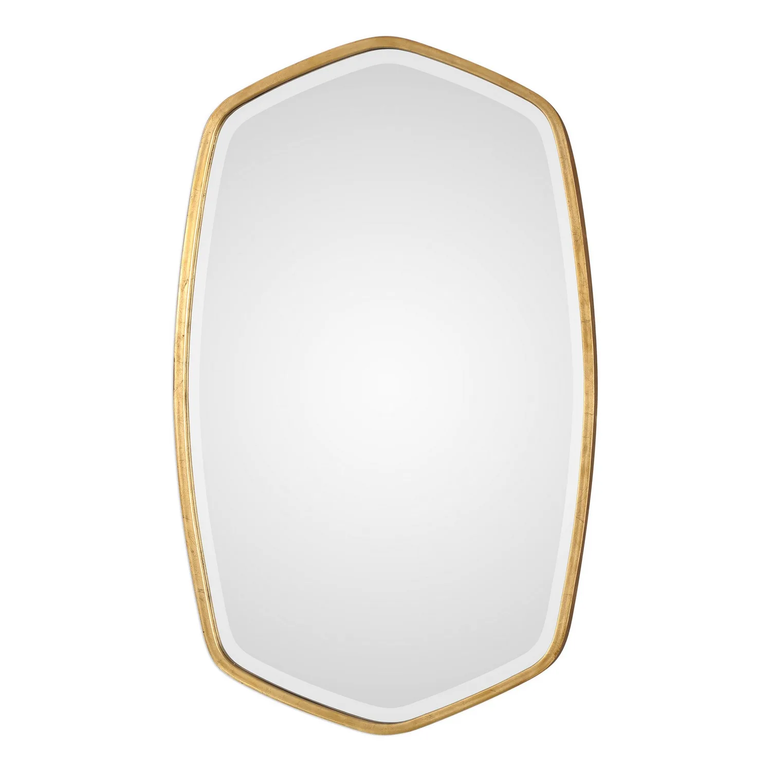 Duronia Mirror in Antiqued Gold Leaf