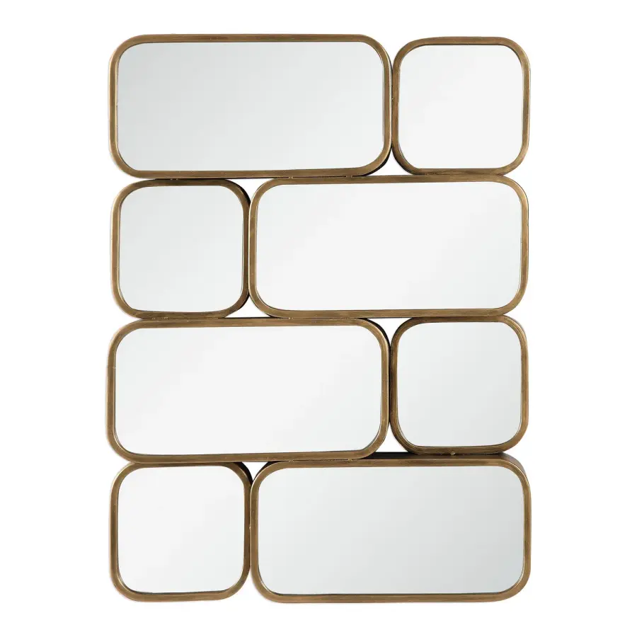 Canute Mirror in Antiqued Gold