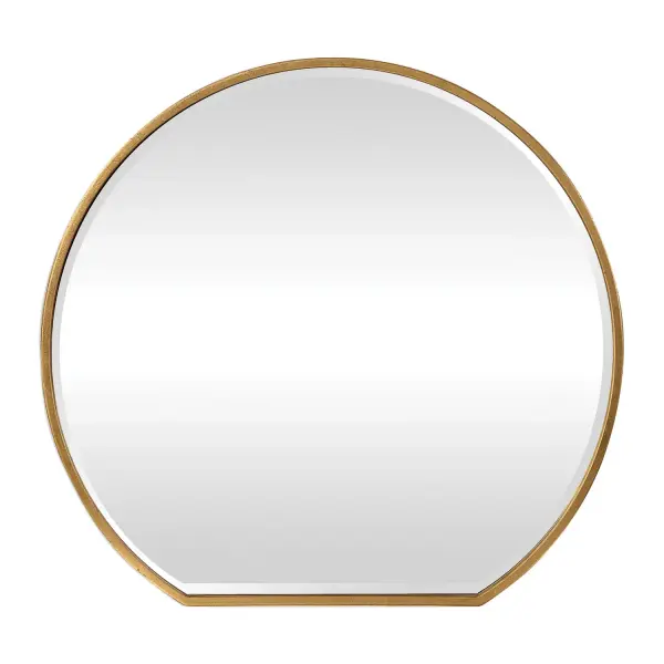 This Unique Iron Frame Features A Delicate Profile With Ample Depth, Hand Finished In A Metallic Gold Leaf. Mirror Features A Generous 1 1/4" Bevel. Collection: Cabell Designer: David Frisch Finish: Metallic Gold Leaf Width: 42.00" Height: 39.25" Length: 2.00" Weight: 33.80 lb Extension from Wall: 2.00" Material: Steel, Mdf, Mirror Country of Origin: China Safety Rating: Indoor Only