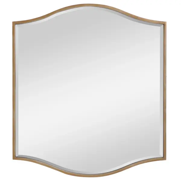 Refined And Sophisticated, This Antique Gold Mirror Will Add An Updated Traditional Look To Any Space. Mirror Has A Generous 1 1/4" Bevel And May Be Hung Horizontal Or Vertical. Collection: Cerise Designer: David Frisch Finish: Antique Gold Width: 36.00" Height: 40.75" Length: 1.50" Weight: 33.00 lb Extension from Wall: 1.50" Material: Mdf, Metal, Mirror Country of Origin: China Safety Rating: Indoor Only