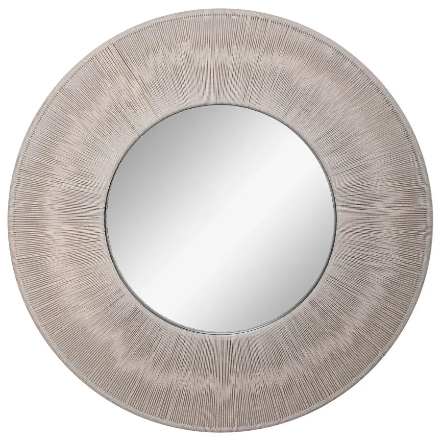 Sailor's Knot Round Mirror in Beige